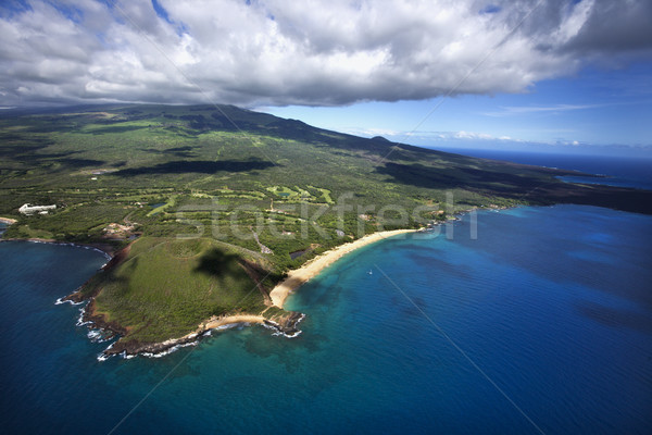 [[stock_photo]]: Plage · cratère · plage · de · sable · océan