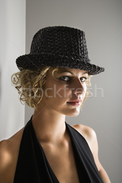Pretty woman Hat donna indossare Foto d'archivio © iofoto