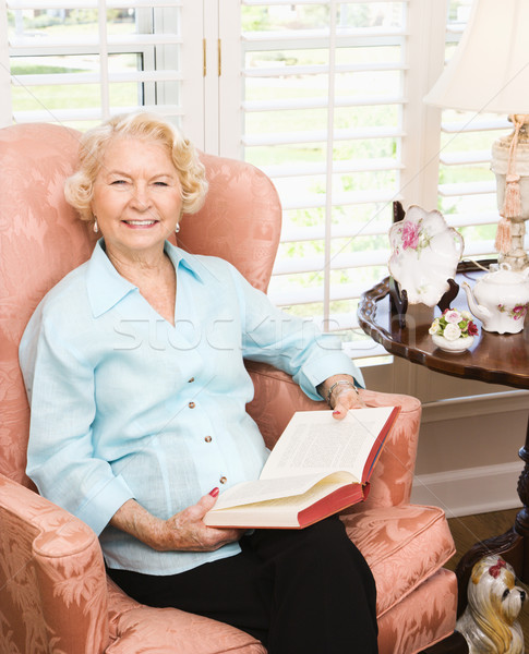 Mature woman reading. Stock photo © iofoto