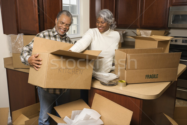 Couple packing boxes. Stock photo © iofoto