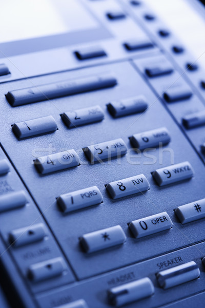 Telefon numerikus billentyűzet közelkép üzlet kék szín Stock fotó © iofoto