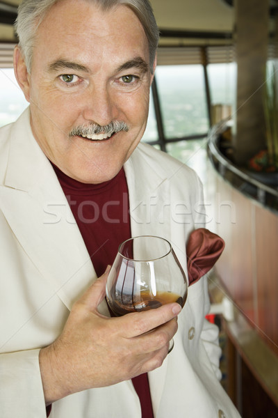Hombre maduro bar maduro caucásico hombre traje Foto stock © iofoto
