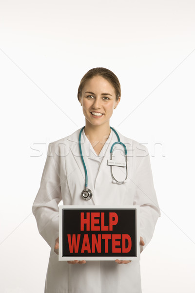 Doctor help wanted. Stock photo © iofoto
