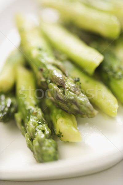 Főtt spárga tányér zöld étel zöldség Stock fotó © iofoto