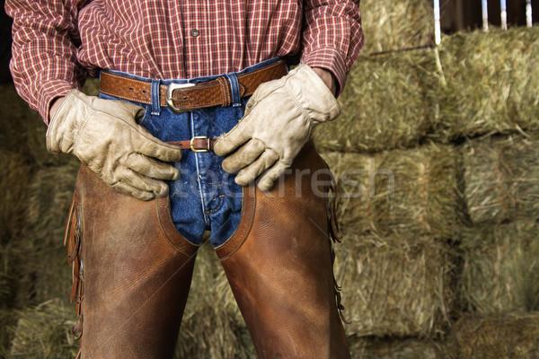 Homme foin mains taille [[stock_photo]] © iofoto