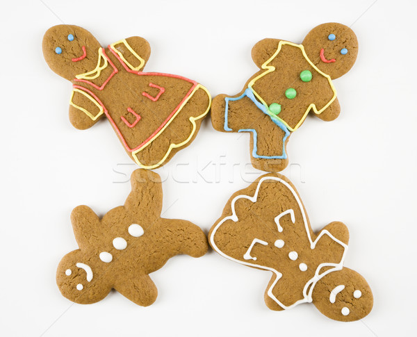 Stockfoto: Peperkoek · cookies · vier · mannelijke · vrouwelijke · voeten