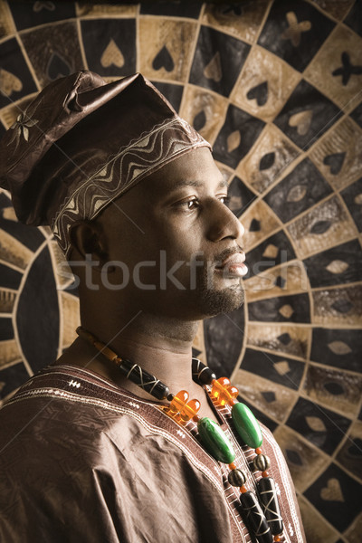 Young African American Man in Traditional African Clothing Stock photo © iofoto