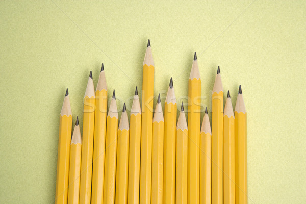 Ołówki nierówny rząd ostry działalności biuro Zdjęcia stock © iofoto