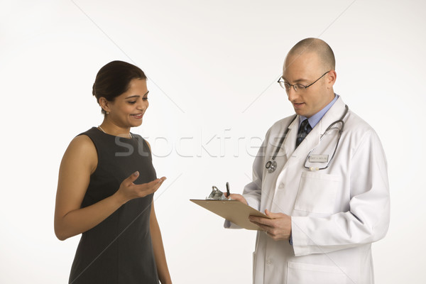 Medic pacient caucazian adult masculin Imagine de stoc © iofoto