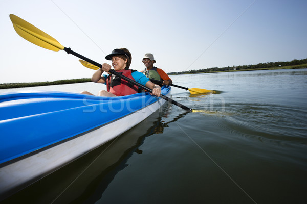Pareja kayak hombre Foto stock © iofoto