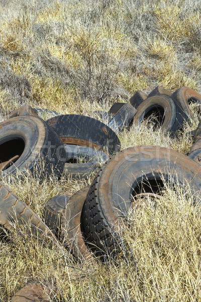 Tires dumped in field. Stock photo © iofoto
