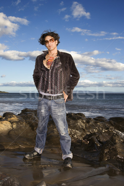 Young Man at Beach Stock photo © iofoto