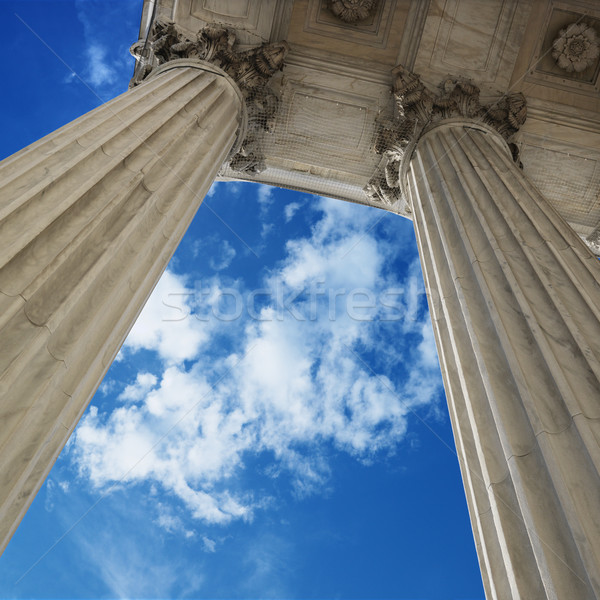 Gericht Gebäude Ansicht nachschlagen blauer Himmel Stock foto © iofoto
