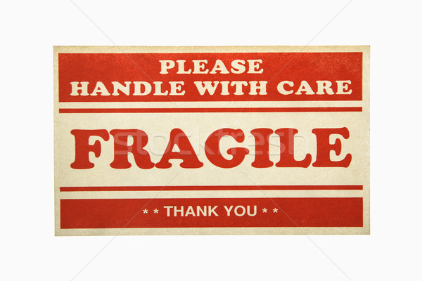 Fragile segno gestire care bianco lettera Foto d'archivio © iofoto