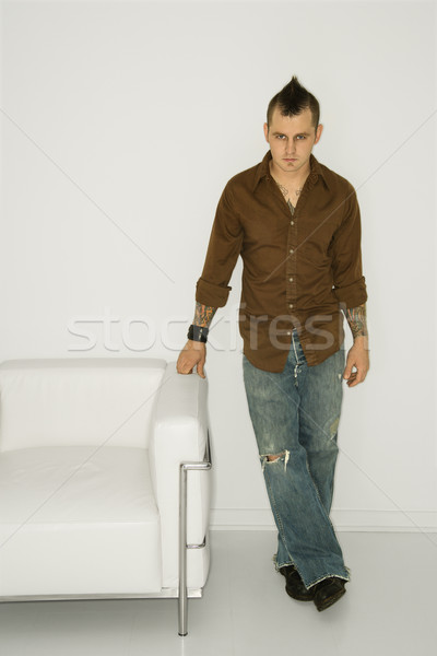 Portrait of man with mohawk. Stock photo © iofoto