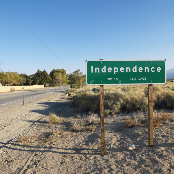 Independence town sign. Stock photo © iofoto
