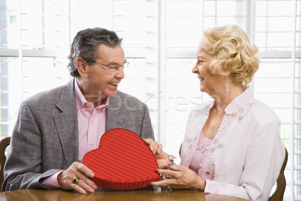 Mature couple with valentine. Stock photo © iofoto