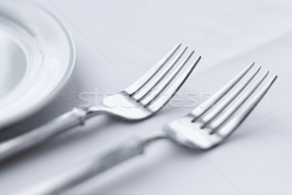 Forks on Dining Table Stock photo © iofoto