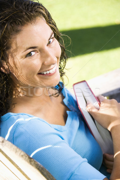 Bastante mulher jovem retrato sorridente caucasiano Foto stock © iofoto
