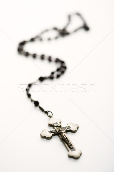 Religieuze stilleven christelijke rozenkrans kralen kruisbeeld Stockfoto © iofoto
