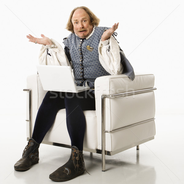 Shakespeare using laptop. Stock photo © iofoto