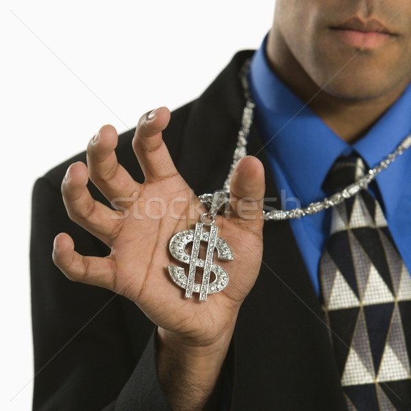 Man wearing money sign. Stock photo © iofoto