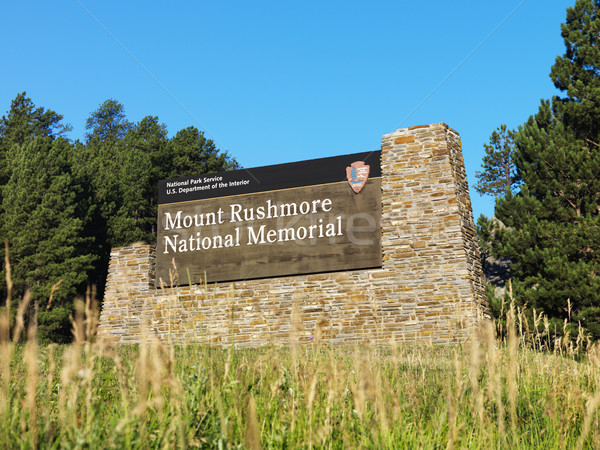 Mount Rushmore sign. Stock photo © iofoto