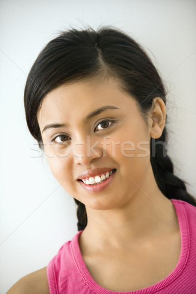 Zdjęcia stock: Dość · młoda · kobieta · portret · uśmiechnięty · młodych · asian