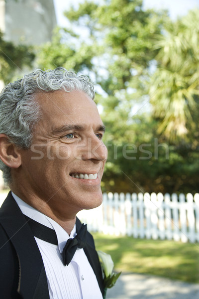 Bruidegom portret glimlachend kleur huwelijk mannelijke Stockfoto © iofoto