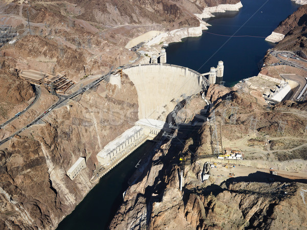 Hoover Dam tó légifelvétel sivatag energia beton Stock fotó © iofoto