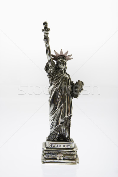 Statue Freiheit Wiedergabe weiß Metall Farbe Stock foto © iofoto