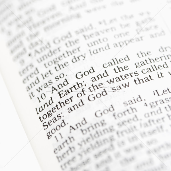 Religiosas texto atención selectiva abierto Biblia Foto stock © iofoto