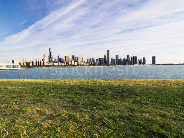Lac Michigan Chicago urban urbanism orizont Imagine de stoc © iofoto