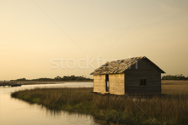 Building in wetland marsh. Stock photo © iofoto