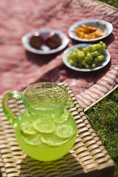 Limonade vert plastique citrons pique-nique alimentaire [[stock_photo]] © iofoto