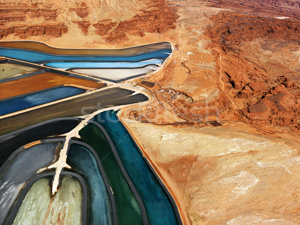 Stock photo: Rocky Landscape With Tailing Ponds