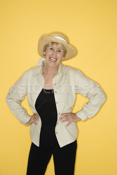 女性の笑顔 白人 女性 手 ヒップ ストックフォト © iofoto