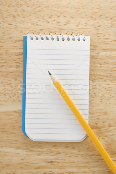 Stockfoto: Potlood · notepad · top · Open · spiraal · kantoor