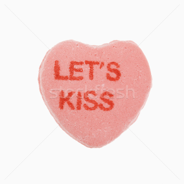 Bonbons coeur blanche rose baiser vacances [[stock_photo]] © iofoto