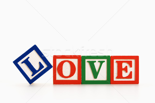 Alfabeto blocos brinquedo blocos de construção ortografia palavra Foto stock © iofoto