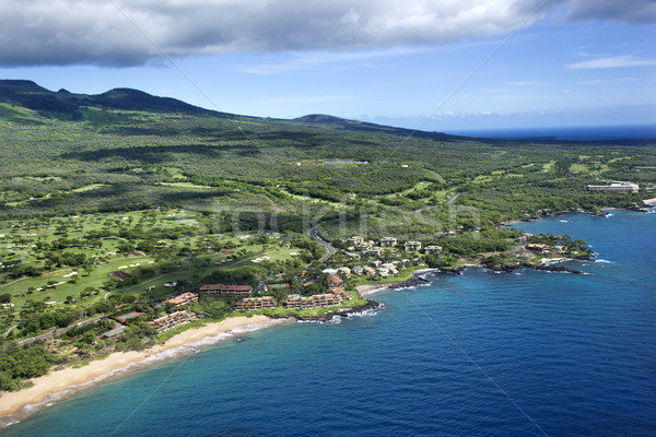 Aerial of coastline. Stock photo © iofoto