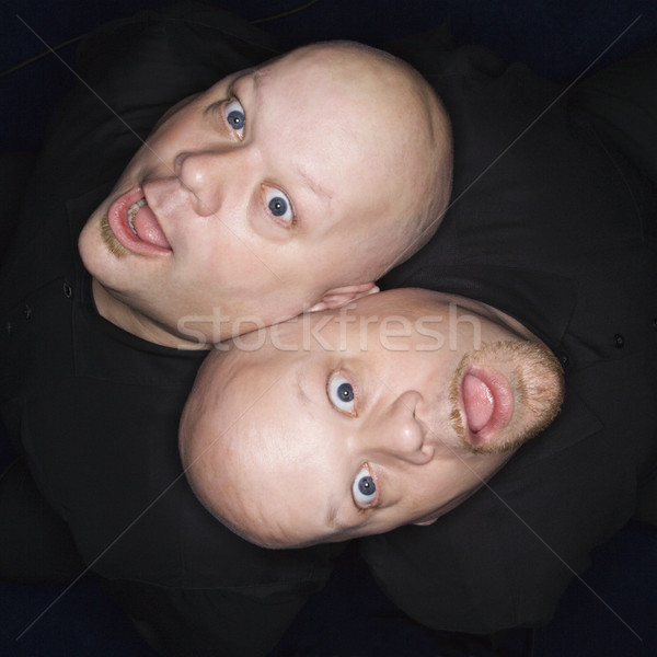 Twin bald Männer Ansicht identisch Stock foto © iofoto