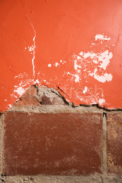 Brick and plaster wall. Stock photo © iofoto