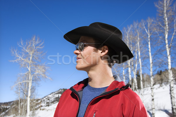 Uomo indossare cappello da cowboy cowboy Foto d'archivio © iofoto