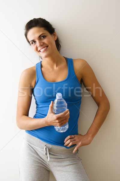 Foto stock: Mujer · sonriente · retrato · mujer · fitness