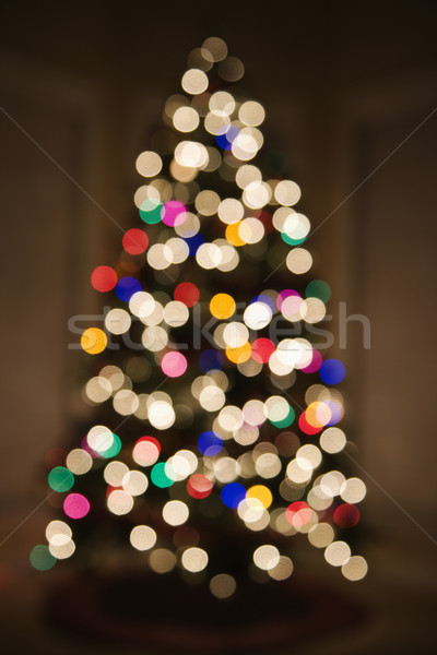 Blurred Christmas tree. Stock photo © iofoto