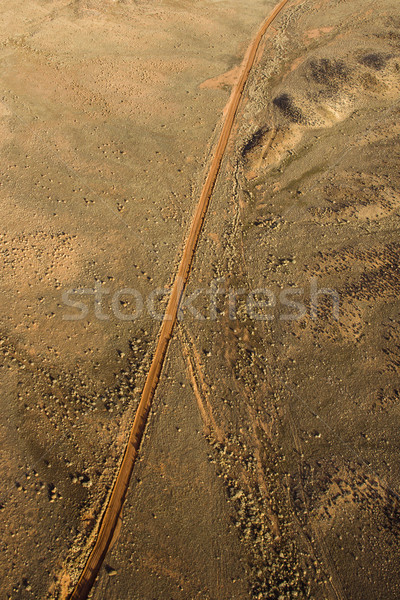 High angle scenic of dirt road. Stock photo © iofoto