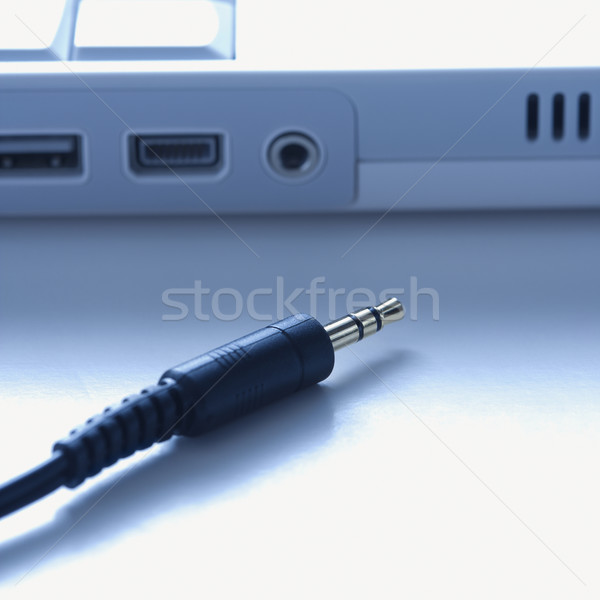 Headphone wire disconnected from computer. Stock photo © iofoto