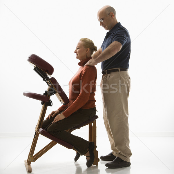 Man massaging woman. Stock photo © iofoto