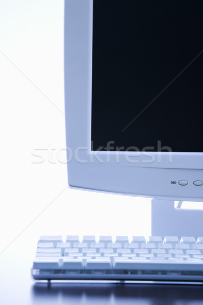 Monitor komputerowy klawiatury martwa natura działalności komunikacji kolor Zdjęcia stock © iofoto